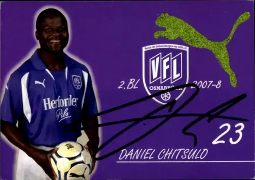 Autogrammkarte Fußballer Daniel Chitsulo, VfL Osnabrück, Autogramm