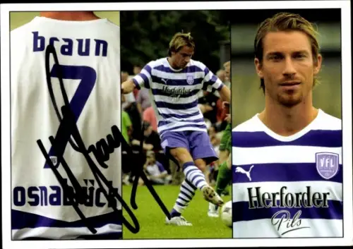 Autogrammkarte Fußballer Marvin Braun, VfL Osnabrück, Autogramm