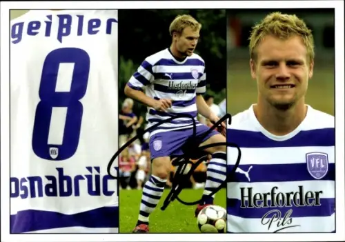 Autogrammkarte Fußballer Tom Geißler, VfL Osnabrück, Autogramm