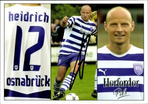 Autogrammkarte Fußballer Matthias Heidrich, VfL Osnabrück, Autogramm