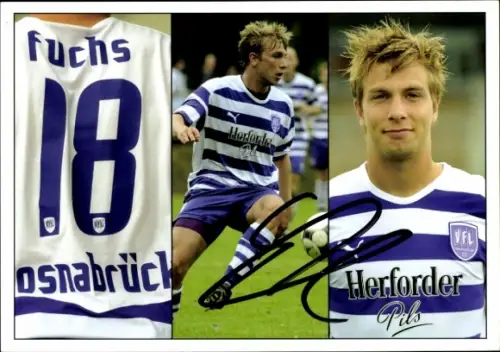 Autogrammkarte Fußballer Lars Fuchs, VfL Osnabrück, Autogramm
