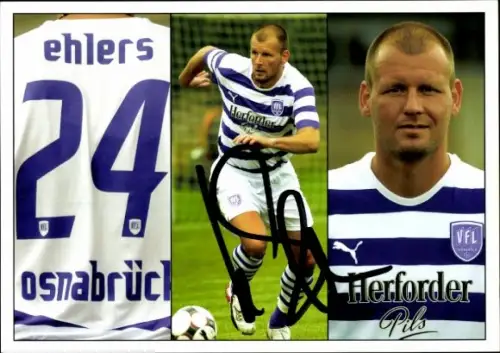 Autogrammkarte Fußballer Uwe Ehlers, VfL Osnabrück, Autogramm