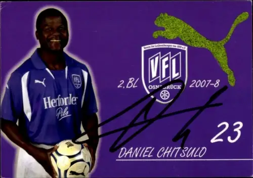 Autogrammkarte Fußballer Daniel Chitsulo, VfL Osnabrück, Autogramm
