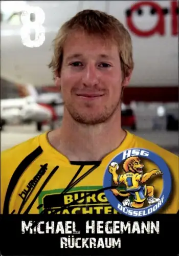 Autogrammkarte Handballer Michael Hegemann, HSG Düsseldorf, Autogramm