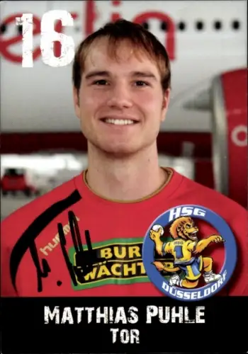 Autogrammkarte Handballer Matthias Puhle, HSG Düsseldorf, Autogramm