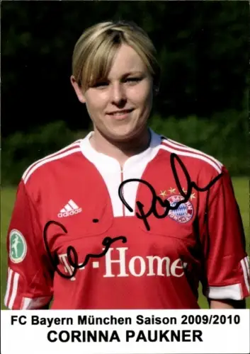 Autogrammkarte Fußballerin Corinna Paukner, FC Bayern München, Autogramm