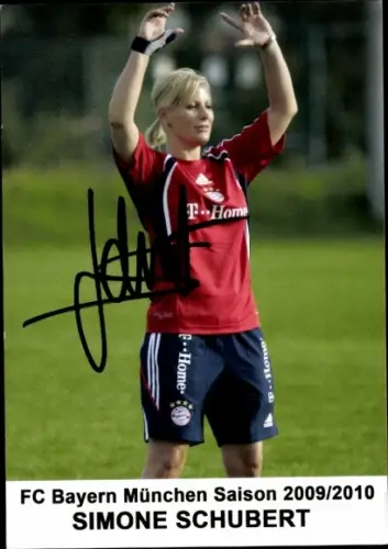 Autogrammkarte Fußballerin Simone Schubert, FC Bayern München, Autogramm