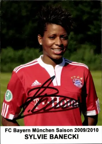 Autogrammkarte Fußballerin Sylvie Banecki, FC Bayern München, Autogramm