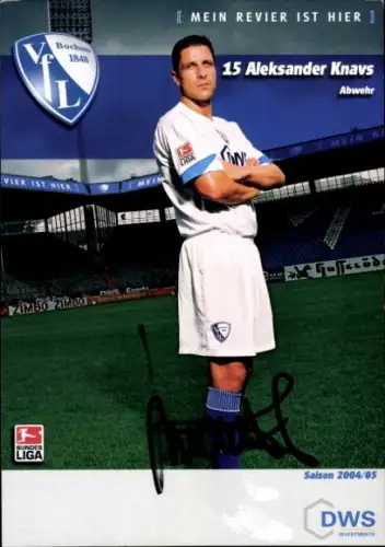Autogrammkarte Fußballer Aleksander Knavs, VfL Bochum, Autogramm
