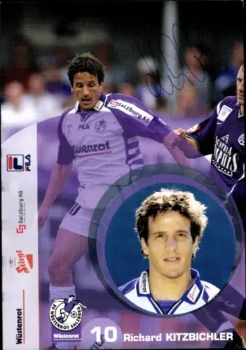 Autogrammkarte Fußballer Richard Kitzbichler, SV Wüstenrot Salzburg, Autogramm