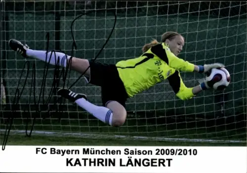 Autogrammkarte Fußballerin Kathrin Längert, FC Bayern München, Autogramm