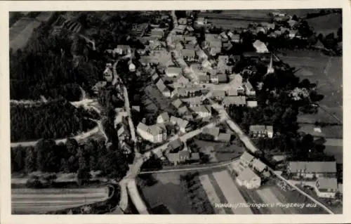 Ak Waldau Schleusingen in Thüringen, Fliegeraufnahme