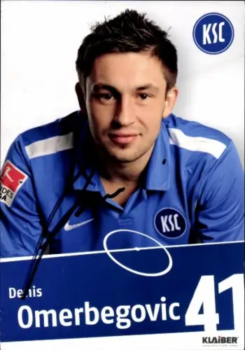 Autogrammkarte Fußballer Denis Omerbegovic, Karlsruher SC, Autogramm
