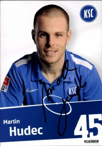 Autogrammkarte Fußballer Martin Hudec, Karlsruher SC, Autogramm