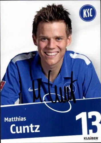 Autogrammkarte Fußballer Matthias Cuntz, Karlsruher SC, Autogramm