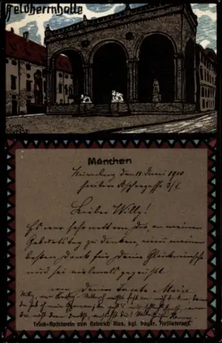 Künstler Ak Kunst, Carl, München, Feldherrnhalle