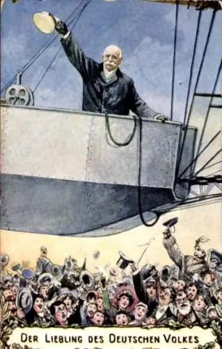 Künstler Ak Thiele, A., Graf Zeppelin, Liebling des deutschen Volkes