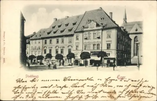 Ak Cheb Eger Reg. Karlsbad, Stadthaus