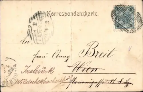 Ak Cheb Eger Region Karlsbad, Unterer Marktplatz