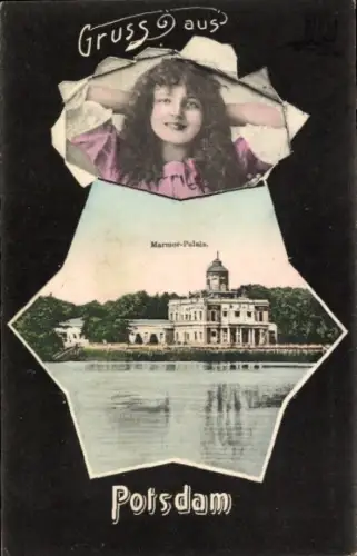 Passepartout Ak Potsdam, Marmorpalais