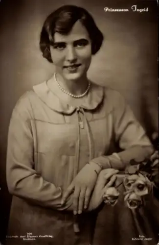 Ak Prinzessin Ingrid von Schweden, Portrait