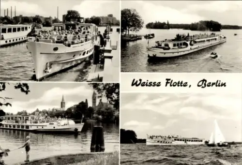 Ak Weiße Flotte Berlin, Fahrgastschiffe auf der Spree, Köpenick, MS Spree