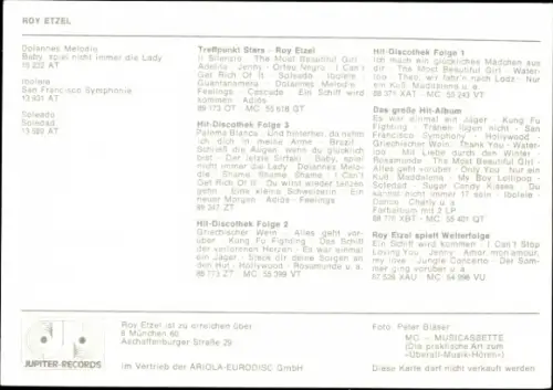 Ak Trompeter und Komponist Roy Etzel, Portrait, Autogramm