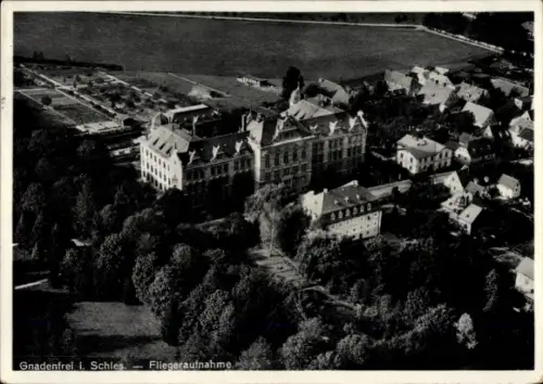 Ak Piława Górna Gnadenfrei Schlesien, Luftaufnahme