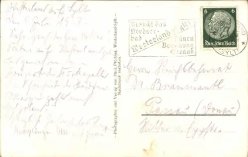 Ak Westerland auf Sylt, Nordseebad Westerland-Sylt, Strandburgen, Flugzeug, Strandkörbe