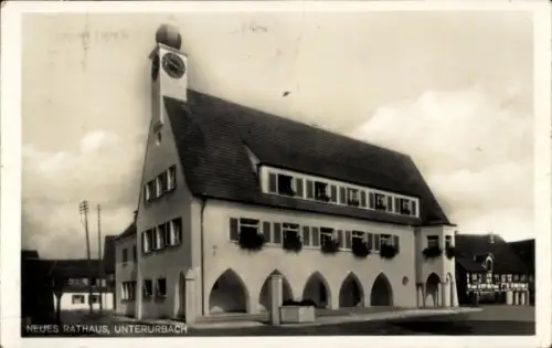 Ak Unterurbach Urbach im Remstal, Neues Rathaus