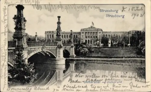 Ak Strasbourg Straßburg Elsass Bas Rhin, Universität