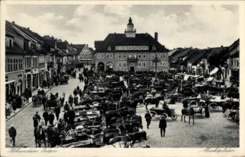 Ak Olsztynek Hohenstein Ostpreußen, Marktplatz