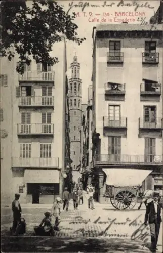 Ak Barcelona Cataluña España, Calle de la Espaderia