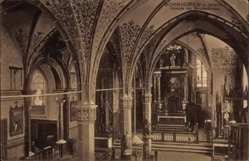Ak Bornhofen am Rhein, Inneres der Gnadenkirche