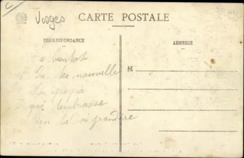 Ak Fraize Vosges, Au Col du Chipal, entre Fraize et La Croix aux Mines