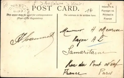 Ak Folkestone Kent England, The Leas, Kirchenparade