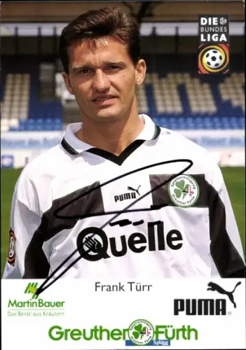 Autogrammkarte Fußballer Frank Türr, SpVgg Greuther Fürth, Autogramm