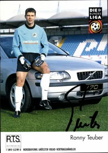 Autogrammkarte Fußballer Ronny Teuber, SpVgg Greuther Fürth, Autogramm