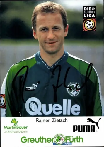 Autogrammkarte Fußballer Rainer Zietsch, SpVgg Greuther Fürth, Autogramm