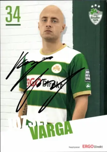 Autogrammkarte Fußballer Jozsef Varga, SpVgg Greuther Fürth, Autogramm