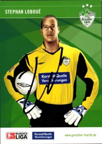 Autogrammkarte Fußballer Stephan Loboué, SpVgg Greuther Fürth, Autogramm