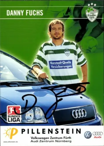 Autogrammkarte Fußballer Danny Fuchs, SpVgg Greuther Fürth, Autogramm