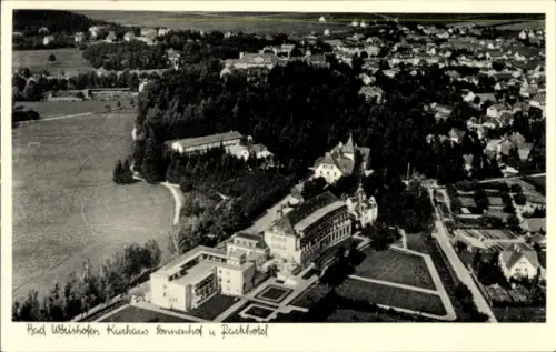 Ak Bad Wörishofen im Unterallgäu, Luftaufnahme von  Kurhaus Sonnenhof, Parkhotel