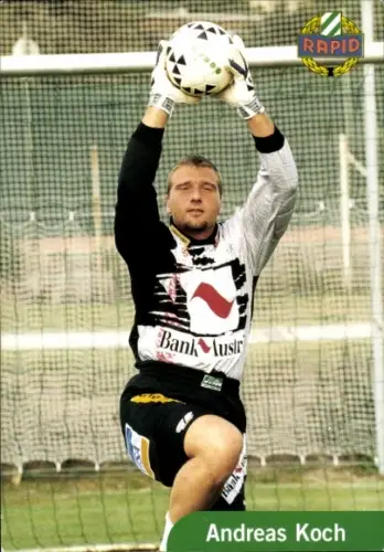 Autogrammkarte Fußballer Andreas Koch, SK Rapid
