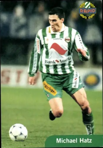 Autogrammkarte Fußballer Michael Hatz, SK Rapid
