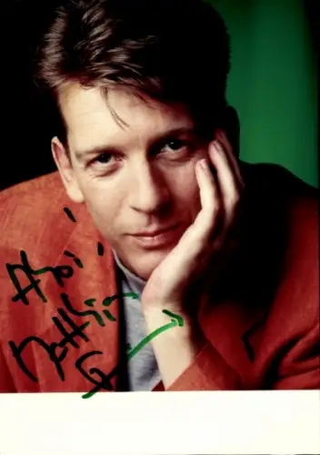 Autogrammkarte Moderator Matthias Frings, Portrait, Autogramm