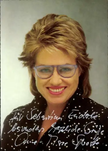 Autogrammkarte Moderatorin Anne Maria Sprotte, Portrait, Autogramm