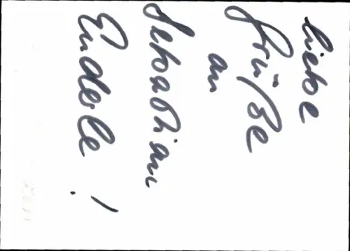 Autogrammkarte Moderatorin Birgit Schanzen, Portrait, Autogramm