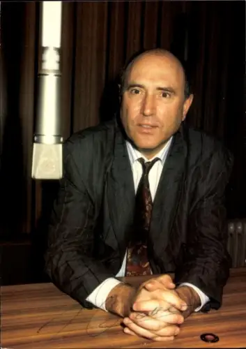 Autogrammkarte Moderator Jürgen Schiller, Portrait, Autogramm