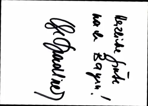 Autogrammkarte Moderatorin Ilse Spadlinek, Portrait, Autogramm